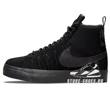 Зимние Nike SB Zoom Blazer Mid Premium Black With Fur