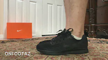 Nike Air Zoom Pegasus 34 Triple Black On Foot