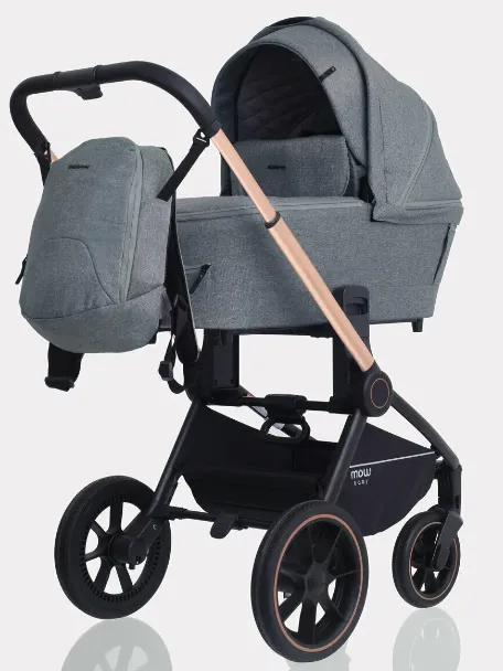 Коляска 3в1 MOWBaby ZOOM RA087 Gold Grey