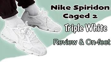 Nike Air Zoom Spiridon Caged 2 TRIPLE WHITE | Review | On-feet | WATCH BEFORE BUYING